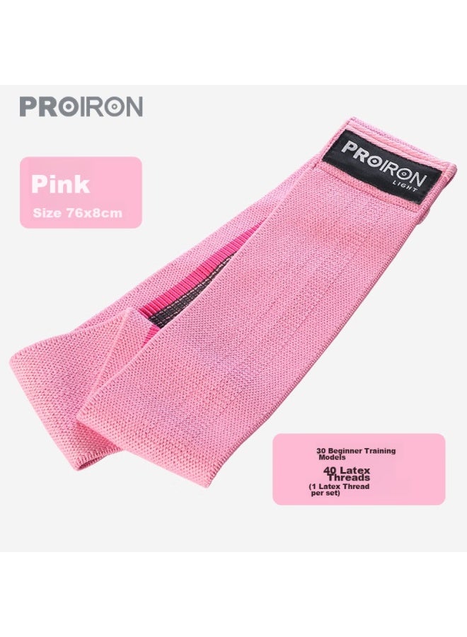 PROIRON Proiron Puli'ai, Hip-lifting Elastic Band For Buttocks Training, Non-rolling Elastic Band For Glute Exercises, Pink 30cm, Beginner Level - Image 3
