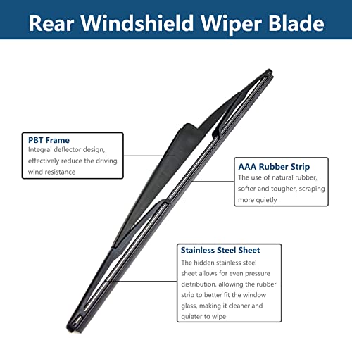 DUILEO Rear Windshield Wiper Arm with Wiper Blade for Lincoln Navigator 2009-2016 Ford Expedition 2009-2017 Rear Windshield Back Wiper Arm Blade Replacement OEM # 9L1Z17528B, 9L1Z17526A - Image 5