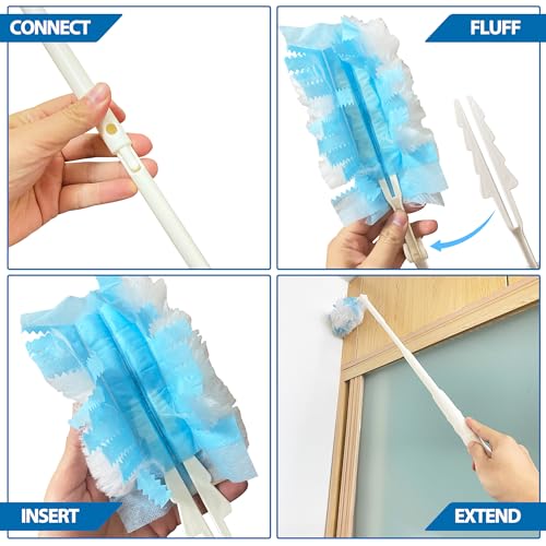 KEUYE Replacement Handles Compatible with Swiffer Duster Refill, Extended Handle, Adjustable Length Handles only (1pcs) - Image 2