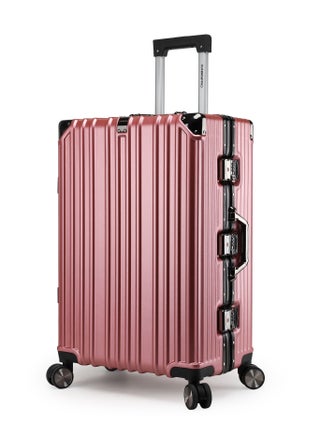 Lightweight Aluminum Frame Fashion Luggage Trolley Polycarbonate Hard Case Medium Checked Luggage Suitcase with 4 Quite 360 Degree Double Spinner Wheels CP001 Rose Gold - pzsku/Z0CF896E3B0B79F7C7D85Z/45/_/1693644394/3664047c-ea1b-4253-804b-a5993fde59cd