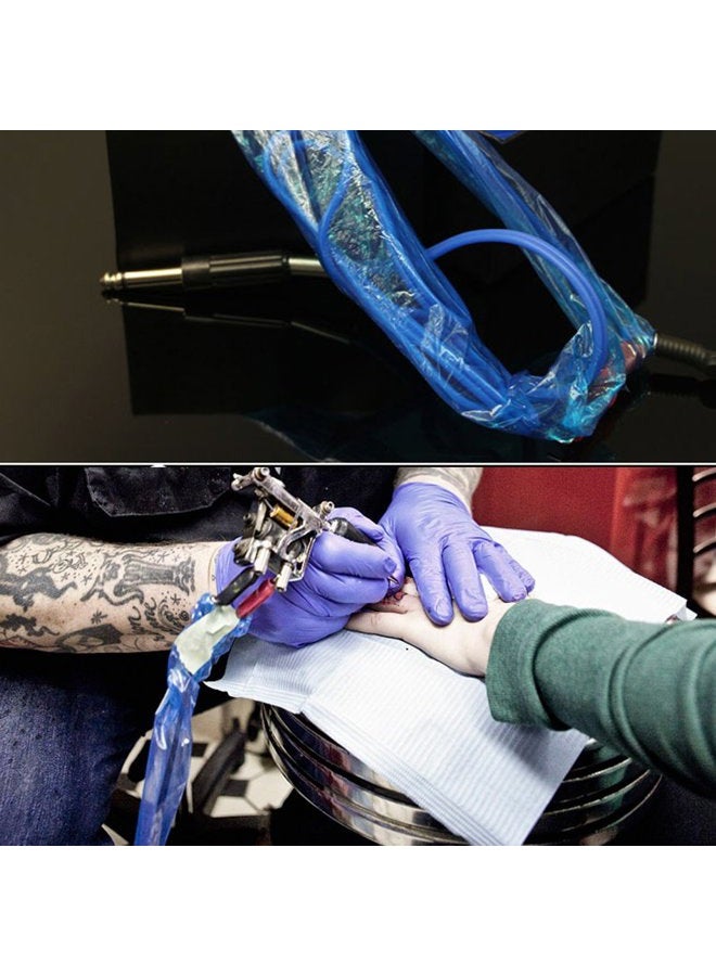 Hisight Tattoo Clip Cord Covers 200pcs Heavy Duty Disposable Hygiene Tattoo Clip Cord Sleeves Covers Supply Tattoo Machine Gun Accessories (blue-200) - Image 4