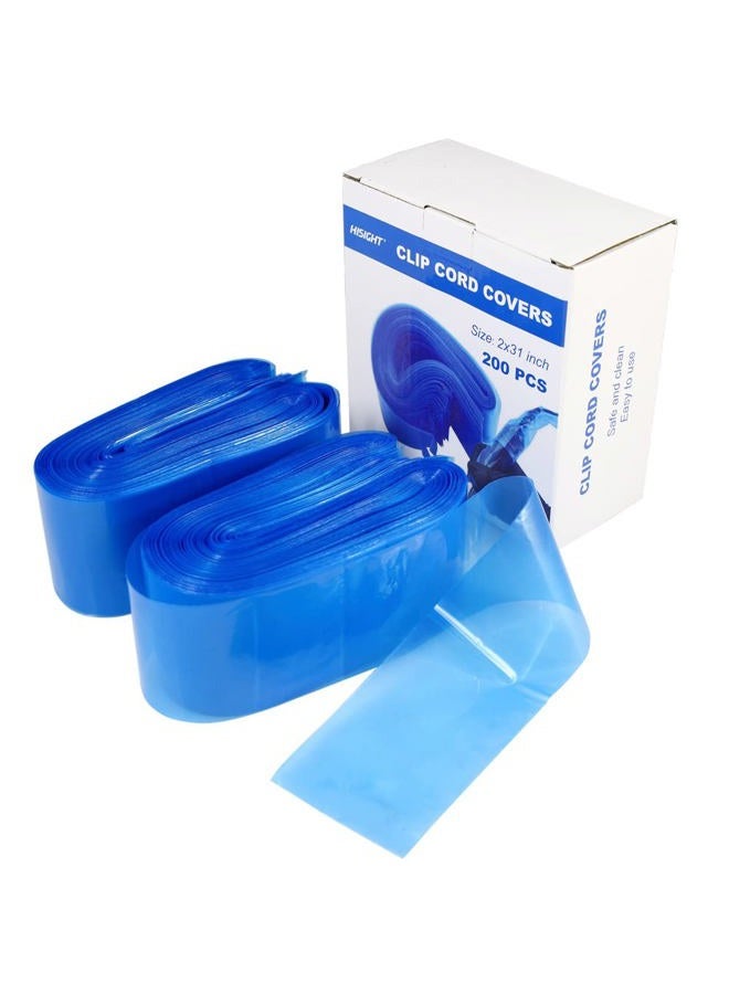 Hisight Tattoo Clip Cord Covers 200pcs Heavy Duty Disposable Hygiene Tattoo Clip Cord Sleeves Covers Supply Tattoo Machine Gun Accessories (blue-200) - Image 2