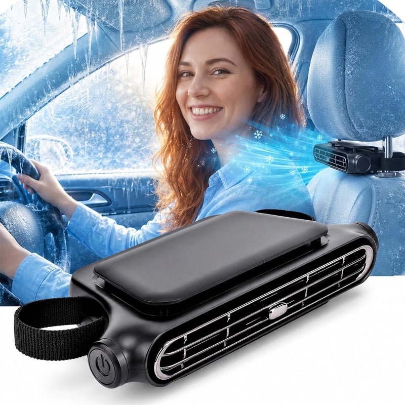 LETOUR Rechargeable Car Seat Fan, Cordless Backseat Fan with Cooling Airflow, 3-Speed Headrest Car Fan for Baby Rear Facing, Kids & Dogs - Image 2