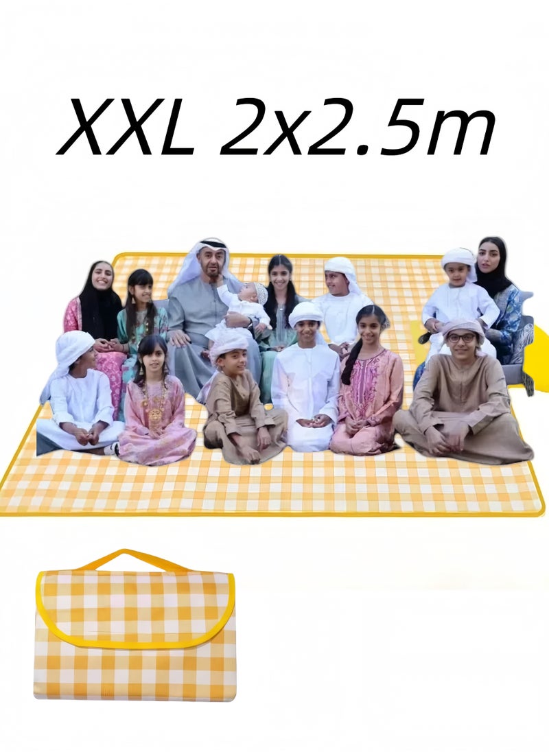 CHU DAI XXL 2.5x2m Desert-Proof Picnic Mat for 8-10 People – Waterproof & Sand-Resistant Extra Thick Family Blanket (UAE/Saudi Beach & Camping)  - Image 1