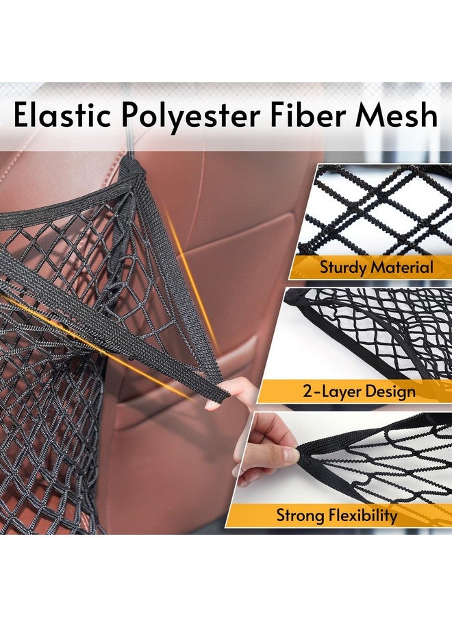 Rabbitgoo Dog Car Net Barrier For Suvs, Pet Barrier With Metal Hooks & Stretchable Mesh, Car Divider & Storage Bag, Easy To Install, Drive Safely With Children & Pets, 13.98"×15.55" - Image 5