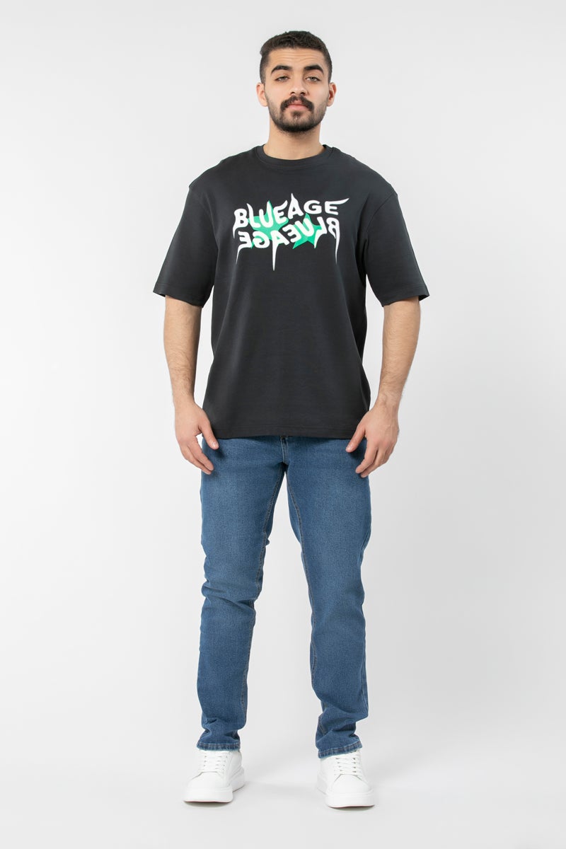 بلو إيج بنطلون جينز رجالي بلون سادة - Image 2