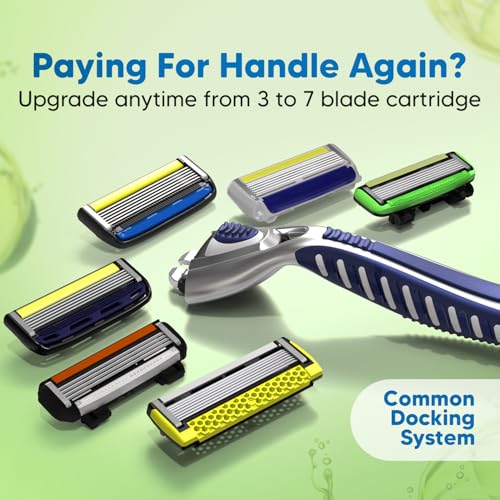 LetsShave Pro 6 Maxxx – world’s 1st 6 blade razor for men, Precision Back Blade | 1 Handle + 4 Cartridge + Travel Cap | Open-Flow Anti-Clog | Micro-Span Curved Blades | Common Docking Fits Pro 4/5/6/7 - Image 5