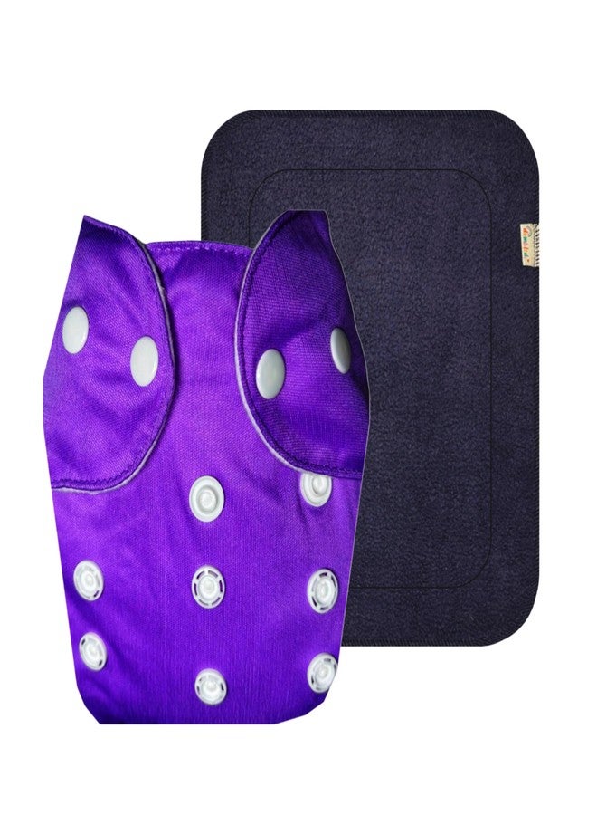 حفاضات قماشية دمبلدو لايت مع حشوة رمادية (عبوة من قطعة واحدة) | مضادة للحساسية | مانعة للتسرب | سهلة التنظيف | مناسبة للارتداء طوال اليوم | من 3 أشهر إلى سنتين | للجنسين - Image 1