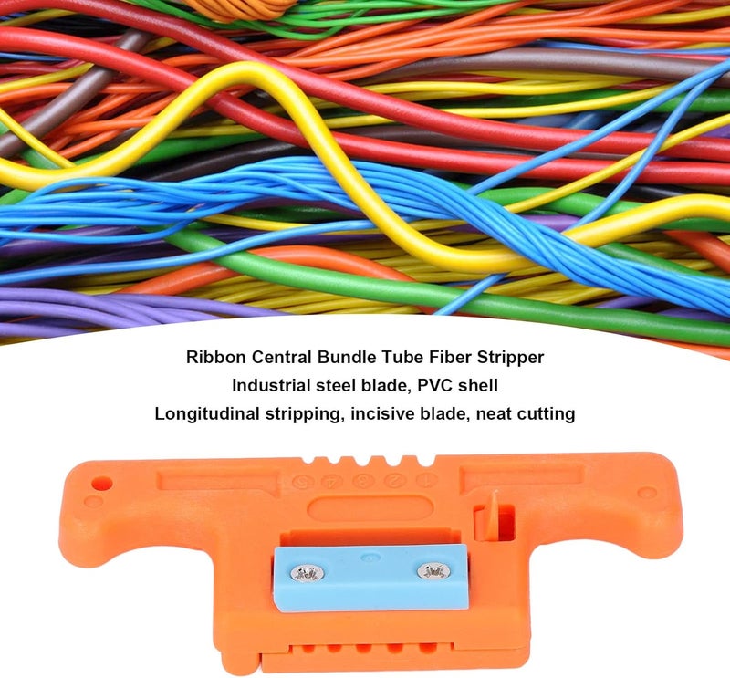 KANASI Optical Fiber Stripper, 5 Wire Stripping Channels Longitudinal Safe Cable Splicing Tool for Ribbon Fiber Cable - Image 3