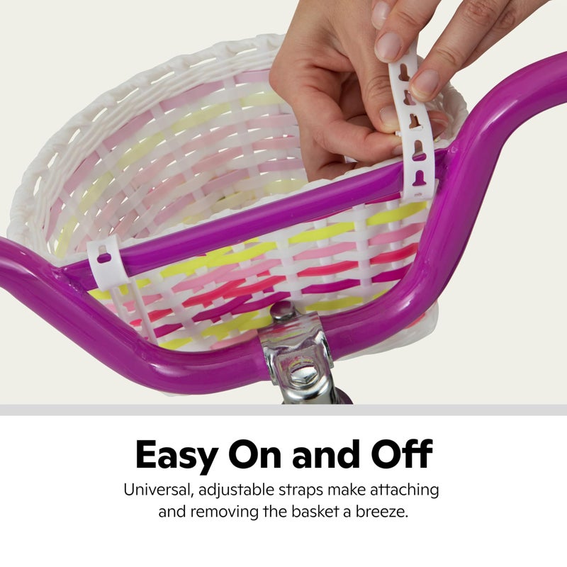 Schwinn Bike Basket for Kids Bike, with Light-Up Flowers Motion Activated, Fits Most Kids Bike Handlebars, Easy to Install Bicycle Accessories for Boys and Girls - Image 4