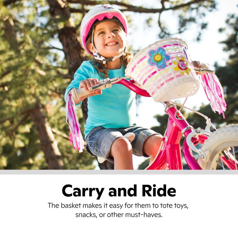 Schwinn Bike Basket for Kids Bike, with Light-Up Flowers Motion Activated, Fits Most Kids Bike Handlebars, Easy to Install Bicycle Accessories for Boys and Girls - Image 2