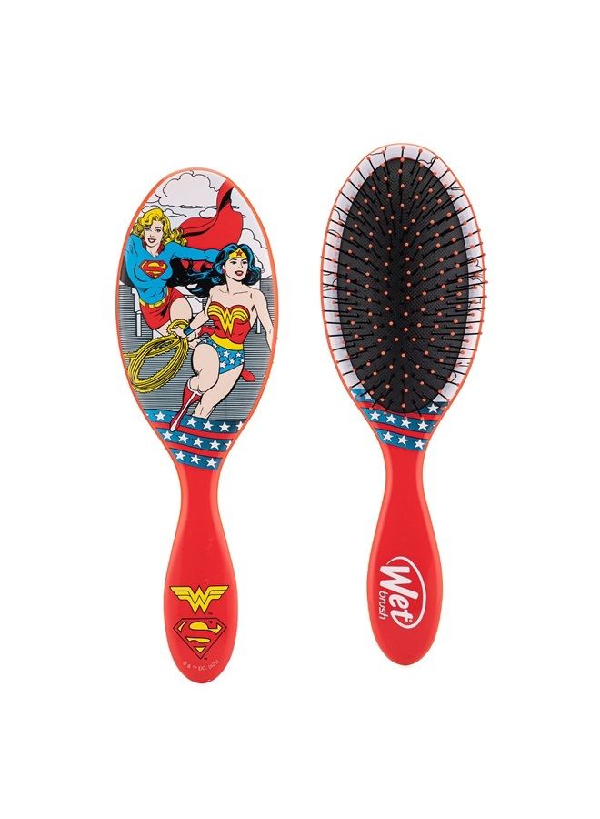 Wet Brush Original Detangler Hair Brush - Justice League, (Wonder Woman & Supergirl) - Comb for Women, Men & Kids - Wet or Dry - Natural, Straight, Thick and Curly Hair - Pain-Free for All Hair Types - Image 1