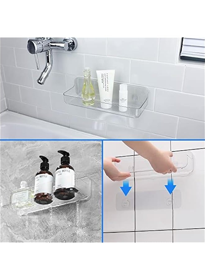 MIXDE Acrylic Floating Shelves Wall Mounted Hanging Shelves Wall Shelf  for Toilet Bathroom Kitchen Bedroom - Image 5