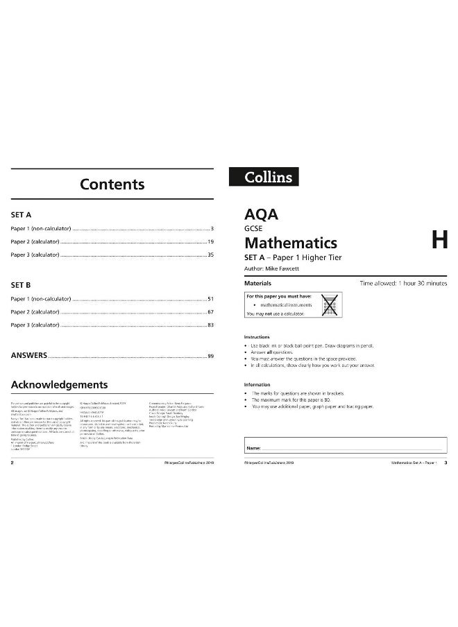 Collins AQA GCSE 9-1 Maths Higher Practice Papers: Ideal for the 2025 and 2026 exams  - Image 4