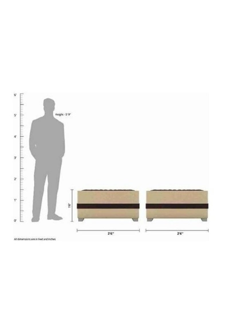 Ripple FURNITURE Simple Leisure Fashion Fabric Combination Living Room Sofa Set Brown  5 Seaterl Shape  95X30X28  - Image 3