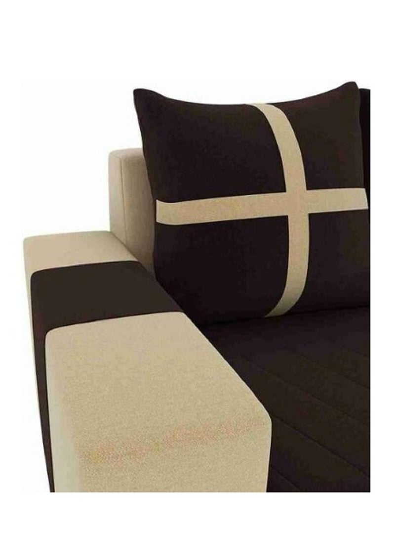 Ripple FURNITURE Simple Leisure Fashion Fabric Combination Living Room Sofa Set Brown  5 Seaterl Shape  95X30X28  - Image 5