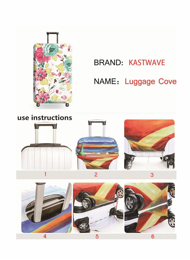 Generic Luggage Cover, Water Washable Suitcase Cover, Spandex Elastic Luggage Protective Covers Travel Accessories Suitable for 18-32 Inch Trolley Case  - Image 2