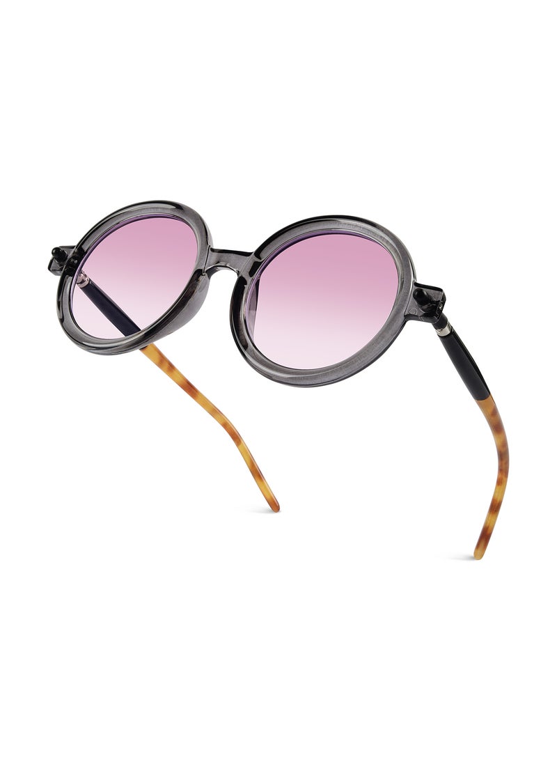 Woggles Swirl Pink Round Sunglasses| 100% UV Protected| Men & Women - Image 5