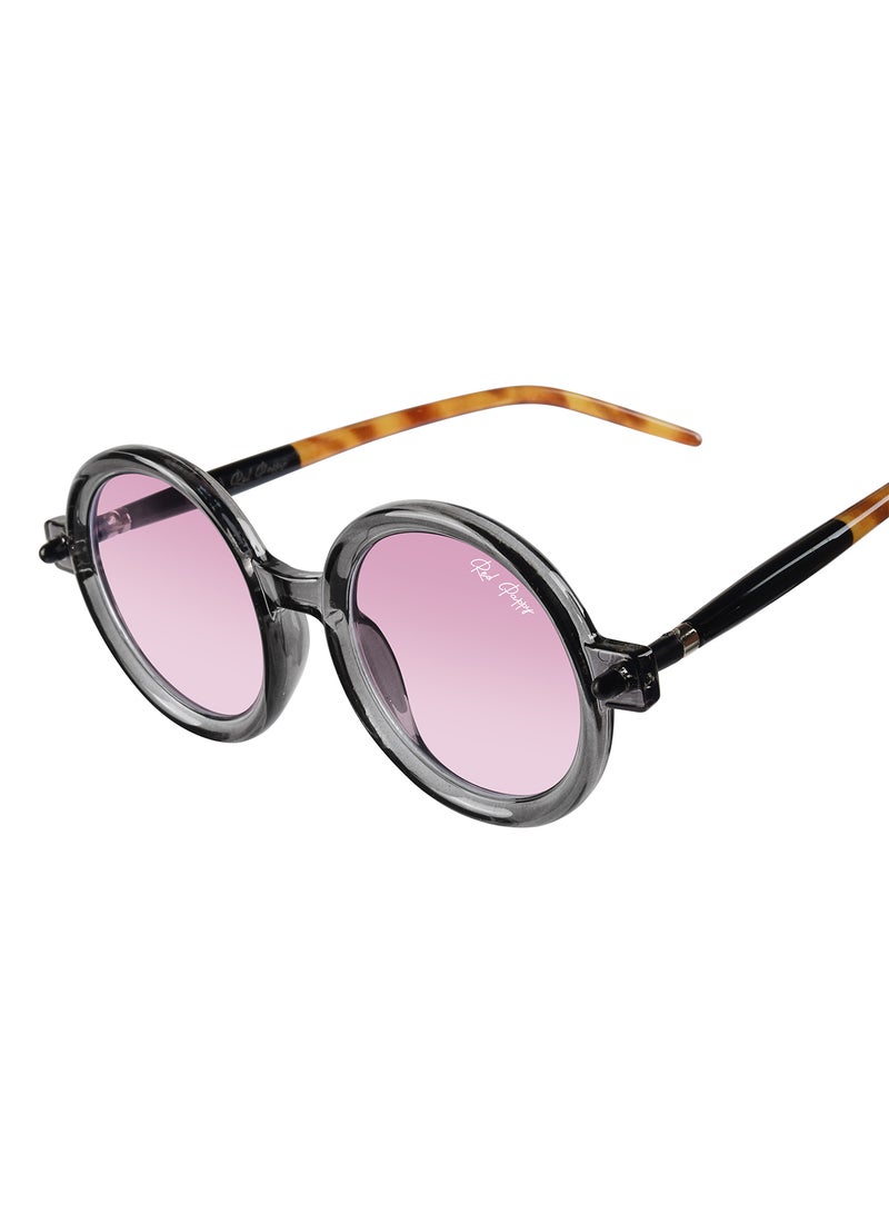 Woggles Swirl Pink Round Sunglasses| 100% UV Protected| Men & Women - Image 2