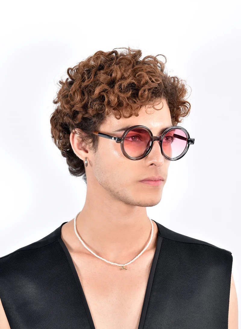Woggles  Swirl Pink Round Sunglasses| 100% UV Protected| Men & Women  | Best Price UAE