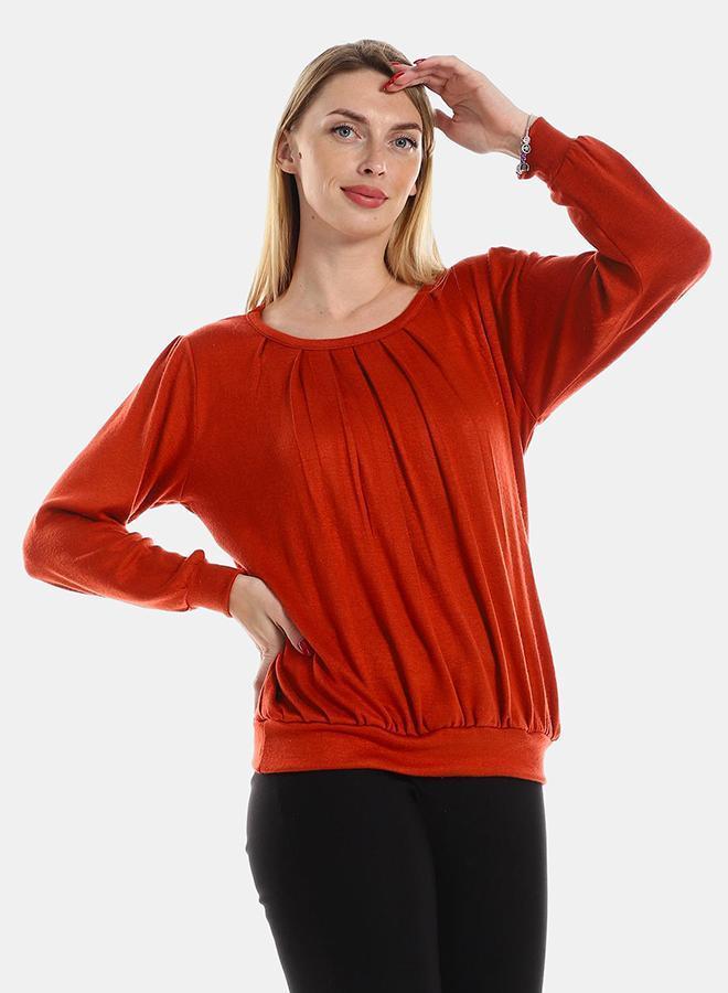 kady Jamila Women Knitted Round Neck Sweater With Decorative Hem - Image 2