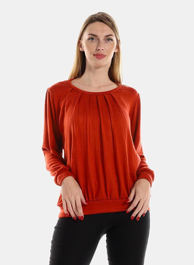 kady Jamila Women Knitted Round Neck Sweater With Decorative Hem - Image 1