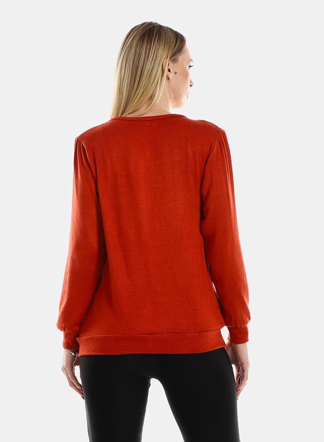 kady Jamila Women Knitted Round Neck Sweater With Decorative Hem - Image 3