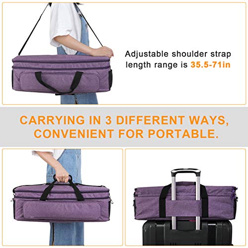 Luxiv Double-Layer Carrying Case for Cricut Explore/Air/Maker - Portable 2 Layer Bag for Cricut Cut Machines - Image 3