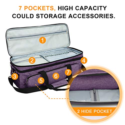 Luxiv Double-Layer Carrying Case for Cricut Explore/Air/Maker - Portable 2 Layer Bag for Cricut Cut Machines - Image 5
