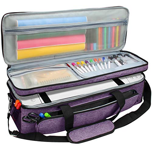 Luxiv Double-Layer Carrying Case for Cricut Explore/Air/Maker - Portable 2 Layer Bag for Cricut Cut Machines - Image 1