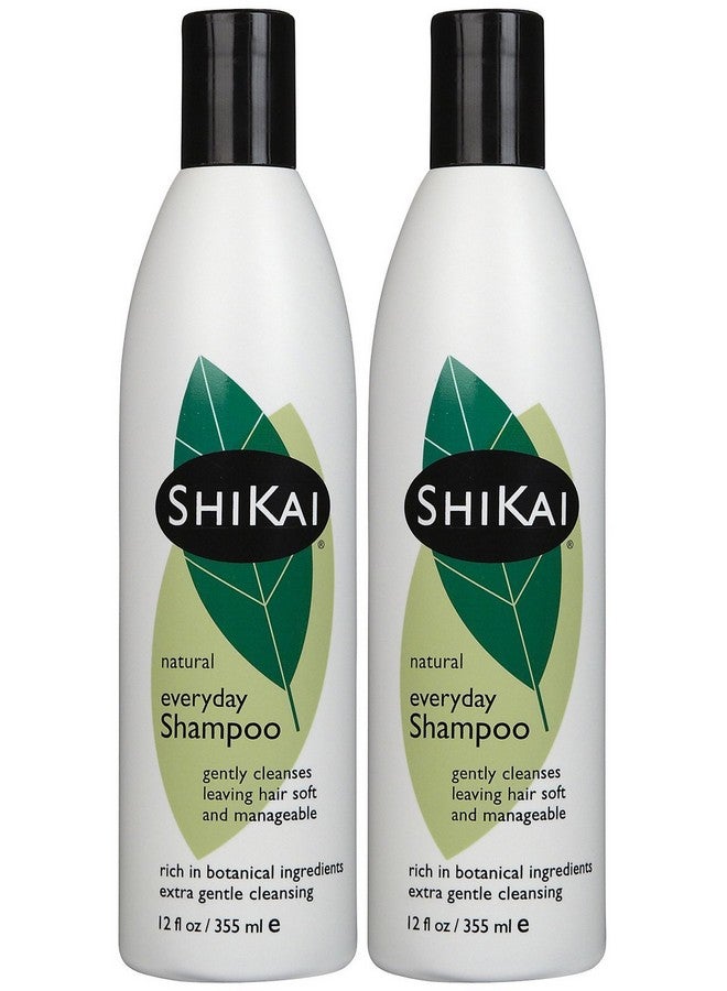 شيكاي شامبو شي كاي للتنظيف اليومي اللطيف (١٢ أونصة، عبوة من قطعتين) | تركيبة خفيفة جدًا، لطيفة، قليلة المنظفات | مع خلاصة الصبار لشعر صحي ولامع - Image 1