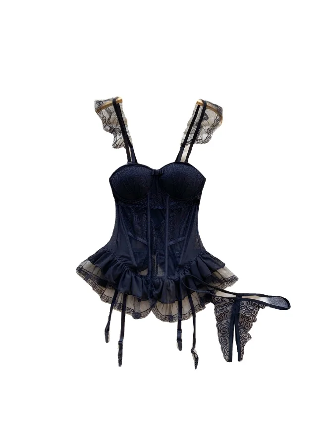 Caprisious Lace Lingerie Set – Elegant Corset with Matching Bottoms