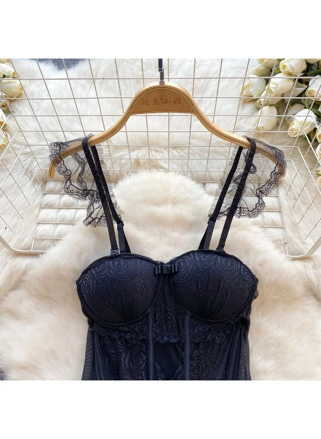 Caprisious Lace Lingerie Set – Elegant Corset with Matching Bottoms