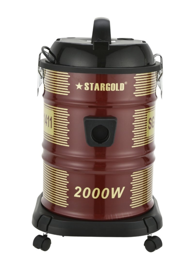 Stargold Dry Vacuum Cleaner 22L 2000W With Telescopic Tube 1.5M Cable - Image 2