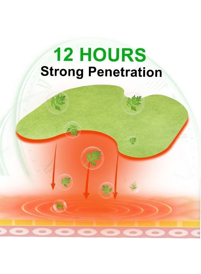 Sefudun Topical Ginger Knee Pain Relief Patch, Herbal Knee Therapy Patch Knee Pain Relief Patch, 12Patches - Image 2