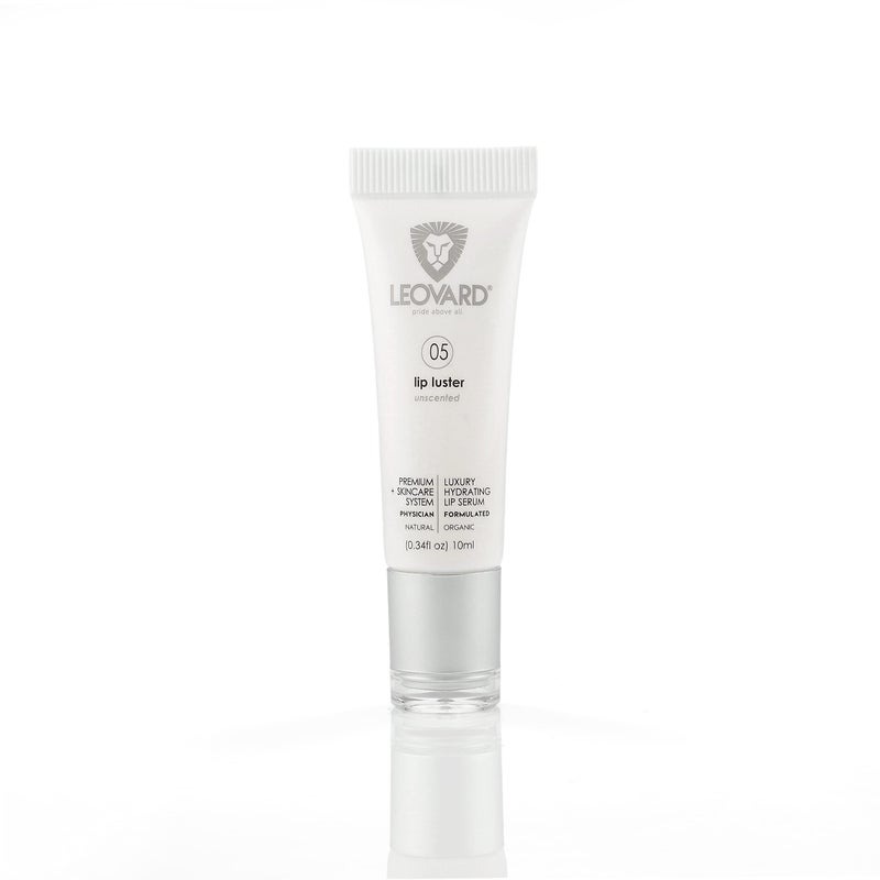 Leovard Lip Luster Hyaluronic Acid Lip Balm Hydrating Lip Serum  Organic Natural Lip Hydrating Treatment Moisturizing Lip Serum Reduce Dryness Lip Lines Lip Enhancer For Fuller Plump Lips 1 Pack