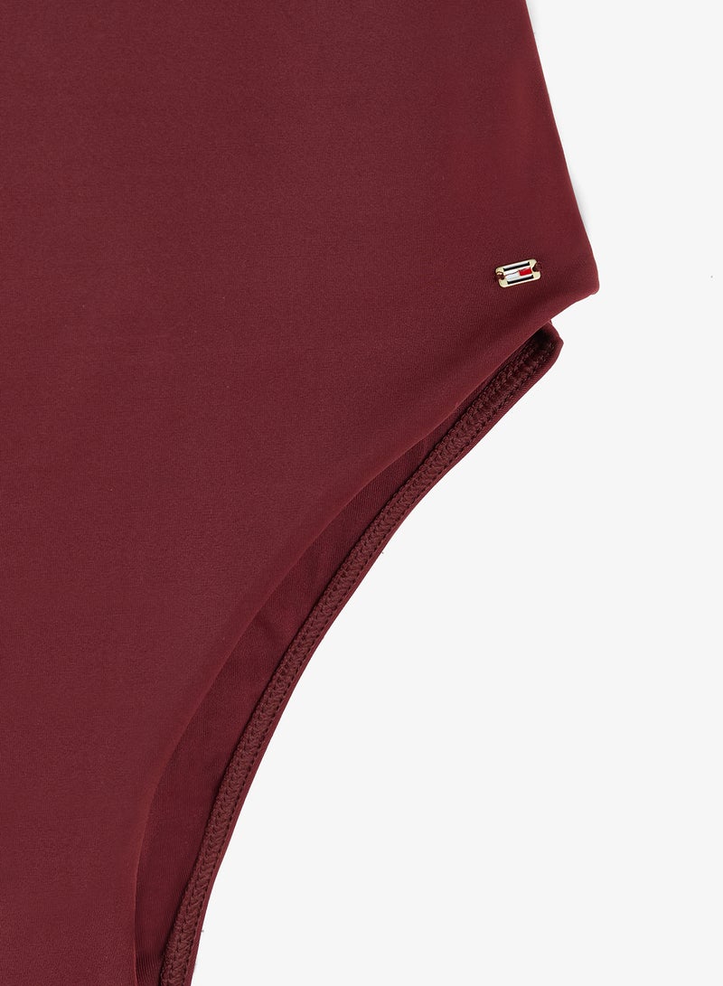 TOMMY HILFIGER Tortoiseshell Ring Scoop Back Swimsuit - Image 3