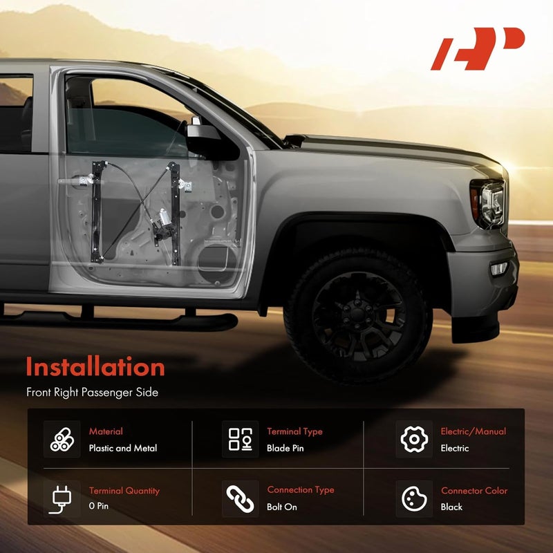 A-Premium Power Window Regulator without Motor for BMW X3 2004-2010 Front Passenger Side - Image 3