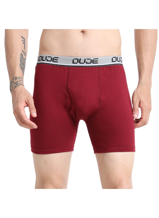 DUJE Men’s Regular Trunks with Outer Elastic (3-Pack Combo 1 – Pink, Maroon & Blue) | 100% Combed Cotton | Breathable, Sweat-Absorbing, Anti-Bacterial & Odour-Free Premium Innerwear - Image 2