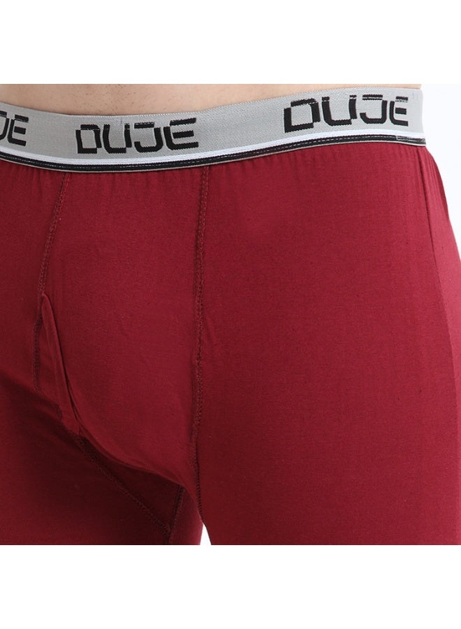 DUJE Men’s Regular Trunks with Outer Elastic (3-Pack Combo 1 – Pink, Maroon & Blue) | 100% Combed Cotton | Breathable, Sweat-Absorbing, Anti-Bacterial & Odour-Free Premium Innerwear - Image 3