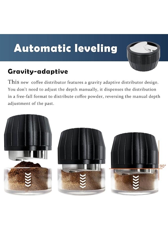 NEOUZA Coffee Distributor - Gravity Self Adaptive for Espresso Portafilter, Leveler with 3 Leaf Clover Base (51mm) - Image 4
