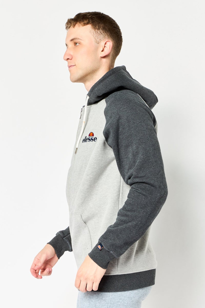 Ellesse هودي رياضي للرجال بأكمام طويلة مناسب للخارج، رمادي - Image 2