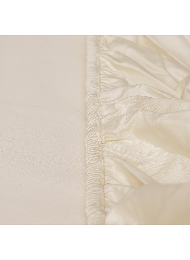 AMBRA Ambra 600 TC supima cotton fitted sheet   200*200 beige  - Image 2