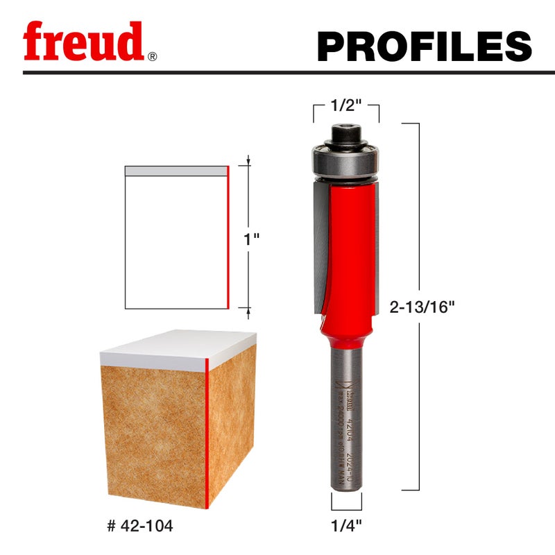 Freud 42-104: 1/2" (Dia.) Bearing Flush Trim Bit - Image 2