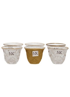 Max Gold Stripe Glass Coffee Cup Set 6 Pieces - pzsku/Z0CFA14B8D8AEBFC037D7Z/45/_/1722251787/dc8025d9-74a2-4b6a-a595-7c46e54ac2a1