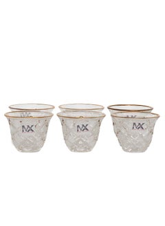 Max Gold Stripe Glass Coffee Cup Set 6 Pieces - pzsku/Z0CFA14B8D8AEBFC037D7Z/45/_/1722251788/48763809-40cc-42f9-aaca-6f64580cc040