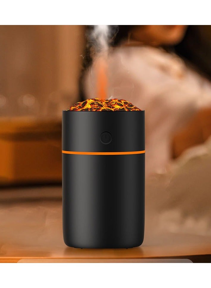 Humidifier Lamp, Aroma Diffuser, Small, 7 Colors, Silent Humidifier, Aroma Humidifier, Long Time Humidifier, Ambient Lighting, Moisture and Moisturizing, Home Use, LED Light Black color - Image 1