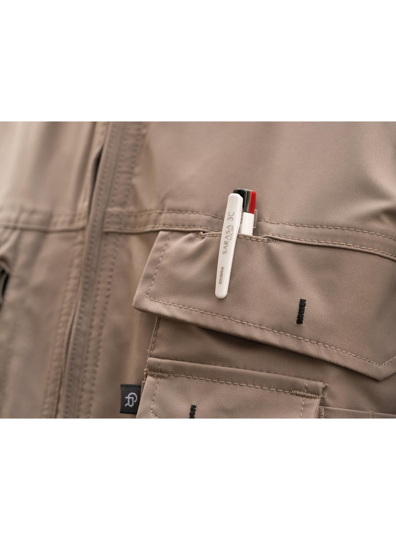 زيبرا قلم حبر جاف زيبرا ساراسا كليب، 3 ألوان، شفاف، 0.5 مم، حبر أسود، أحمر، أزرق، J3J5-C، مع قلم لمس أصلي. علبة تحتوي على 10 أقلام. - Image 4