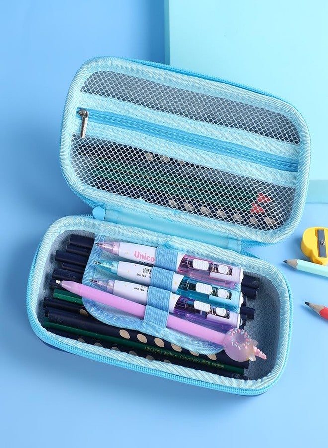 ROZADIO 3D Cover Eva Space Astronaut Theme Pencil Case Large Capacity Pencil Pouch Bag Organizer for Students Kids Stylish Pen Holder Pouch Stationery Box Ethylene Vinyl Acetate (EVA) Blue-Pack of 1. - Image 3