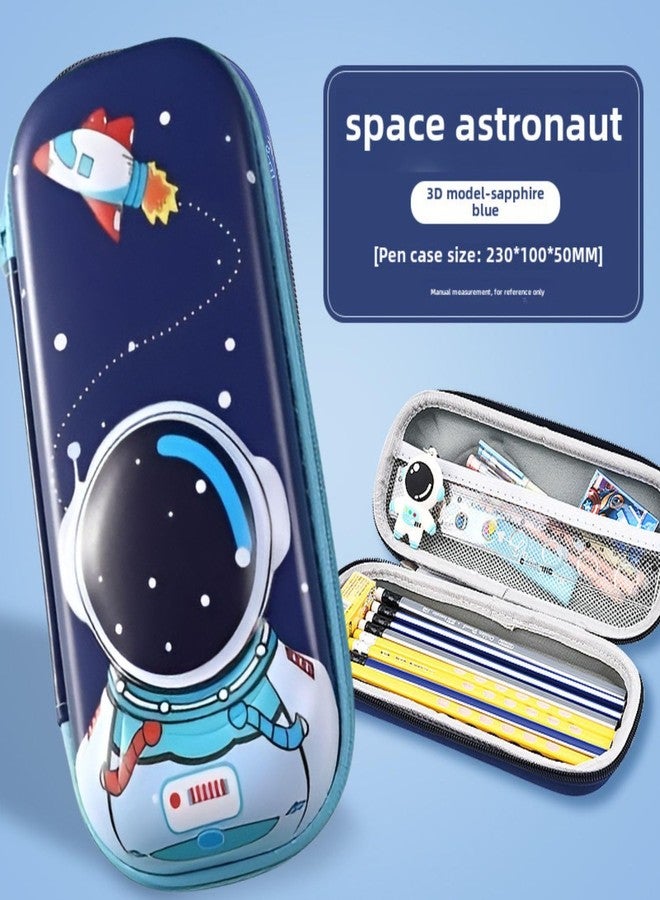 ROZADIO 3D Cover Eva Space Astronaut Theme Pencil Case Large Capacity Pencil Pouch Bag Organizer for Students Kids Stylish Pen Holder Pouch Stationery Box Ethylene Vinyl Acetate (EVA) Blue-Pack of 1. - Image 4